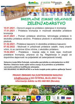 Vabilo delavnice - zelenjadar 2022